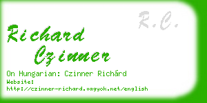 richard czinner business card