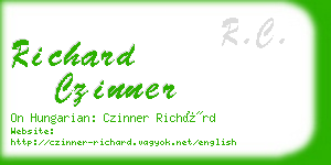 richard czinner business card